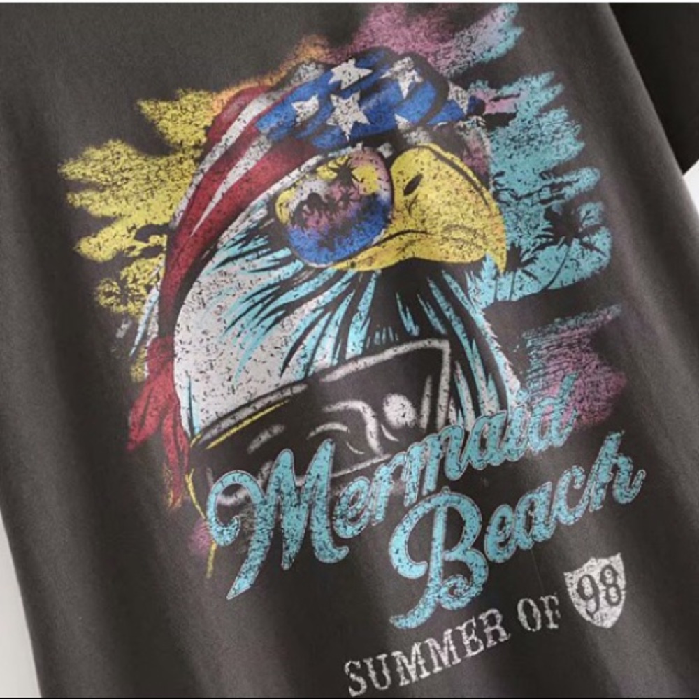 RESTOCKING🎉Mermaid Beach Gypsy boho T-shirt - Picture 4 of 13